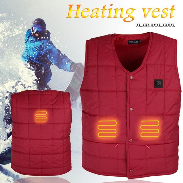 

usb charging electric vest riding ski fishing electronic heating vest warm effect safe reliable warm thermostatic clothes, Black