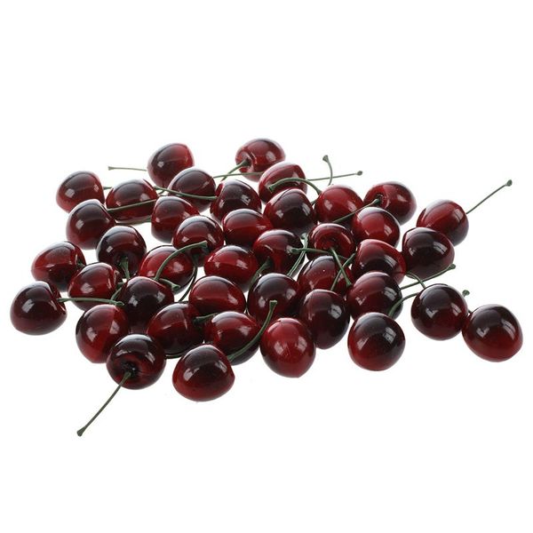 

faux fake craft cherry simulation fruits decor desk ornament 40 pcs