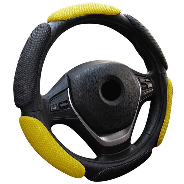 

car steering wheel cover fabric universal for all seasons car breathable mesh steering wheel protector 38cm