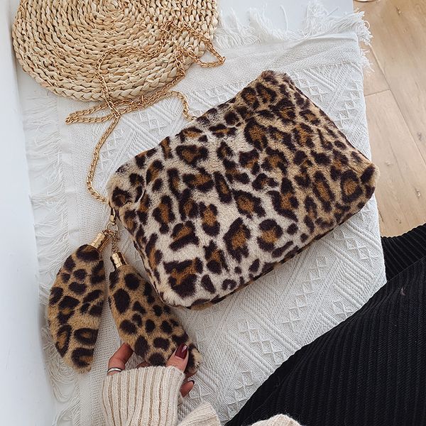 

new simple fashion leopard single shoulder diagonal mobile handbag