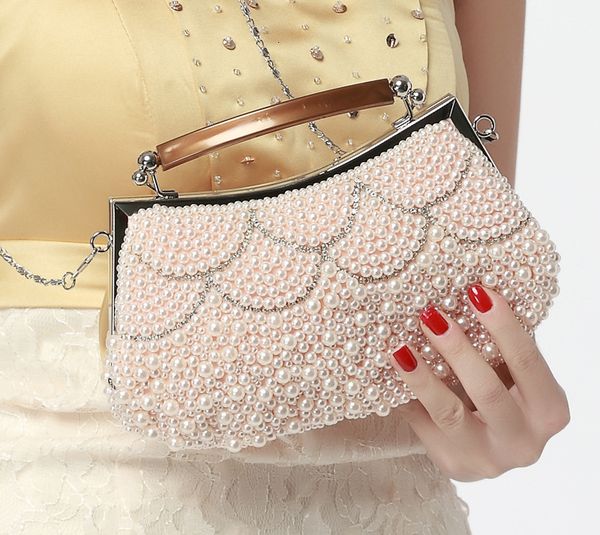 

clutch women beaded pearl shell shaped bridal evening dress purse bags for wedding wy211 cj191213