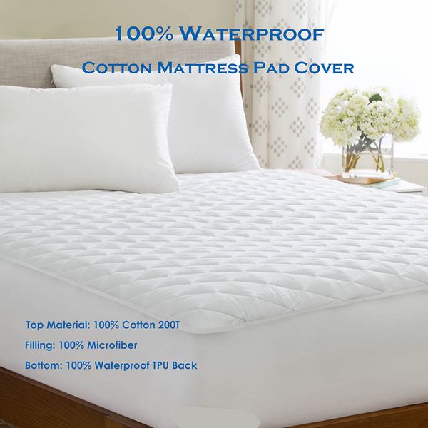 

king 180x210cm 100% cotton waterproof mattress er bed bug proof mattress protector soft pad for bed matress cover matelas