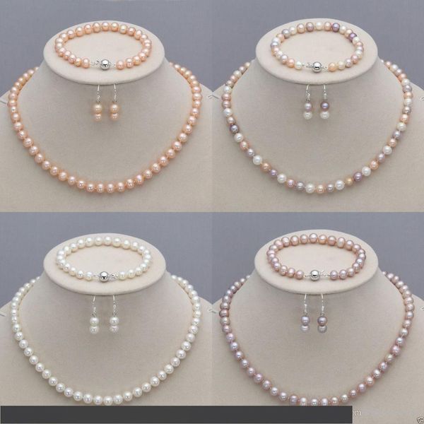 

8-9мм нађѬалнй akoya кђливиѬованнй жемђг ожеѬеле + бѬале + еѬги комплек  Black