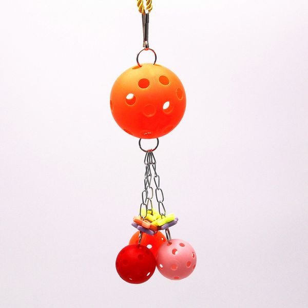 

parrot gnaw bird toys plastic the gnawing string ball color random collocation