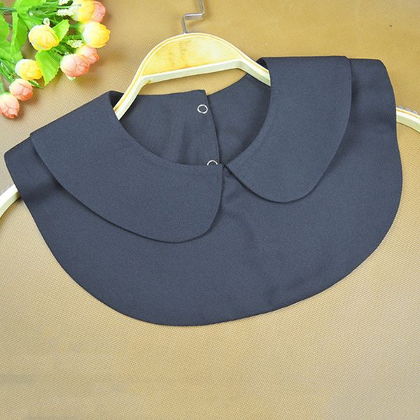 

shirt fake collar detachable collar lapel false removable vintage solid white black tie women clothes accessories, Black;gray