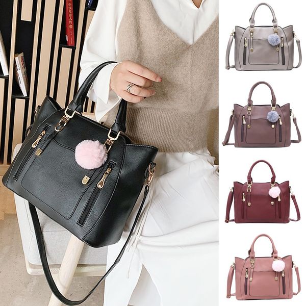 

35#new style sweet fair maiden pu single shoulder inclined bag fashionable female bag handbag plush hang ornaments