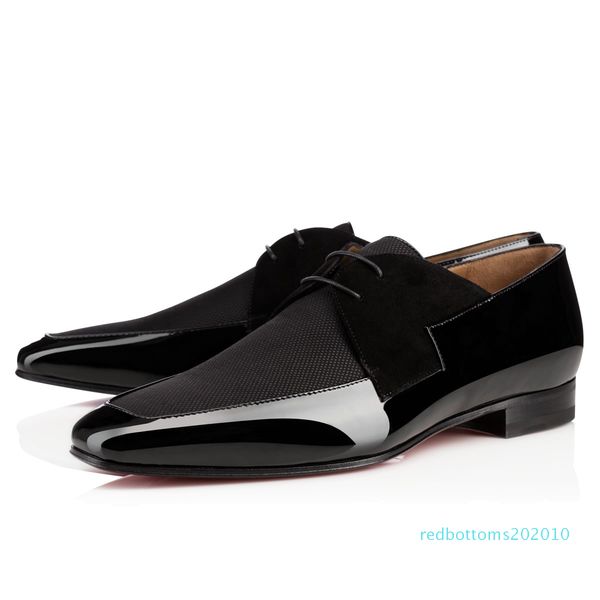 

luxury fashions brand red bottom men causal loafers low sneakers designer flats dress party wedding shoes drop shipping rr10, Black