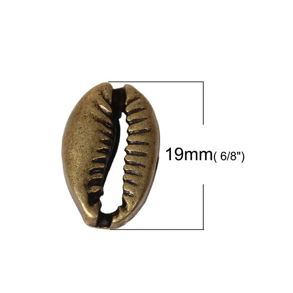 Atacado- Charms Alloy Pingentes Monetaria Caputserpentis Antique Bronze oco 19 milímetros (6/8 
