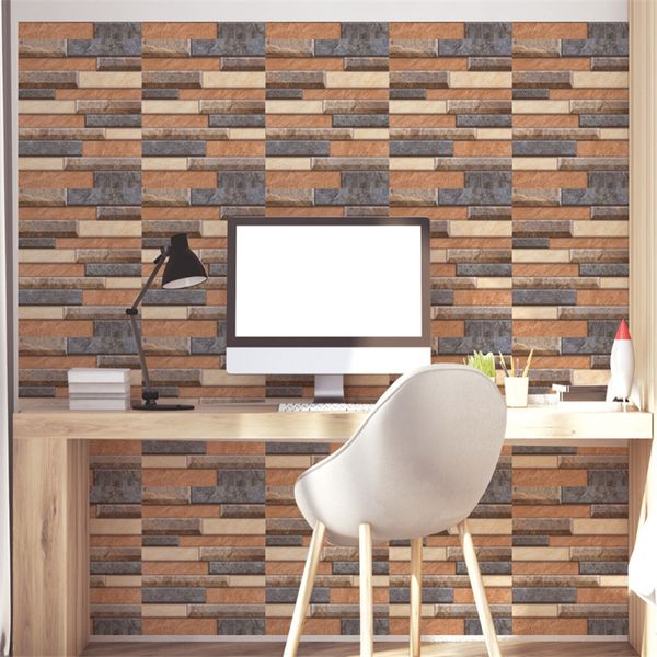 3d Simulation Brick Pattern Retro Nostalgia Bedroom Living Room Bathroom Wall Decoration Three Dimensional Tile Past Cheap Wall Stickers For Bedrooms