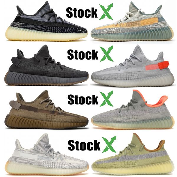 

2020 kanye men women shoes cinder tail light desert sage reflective black static asriel oreo zyon sneakers gid glow clay zebra trainer