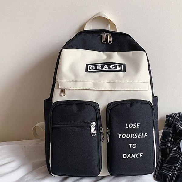 

2020 new waterproof nylon backpack for women multi pocket travel backpacks female school bag for teenage girls book mochilas