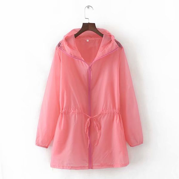 

summer women cardigan solid women sunproof jacket transparent bomber jacket, Black;brown