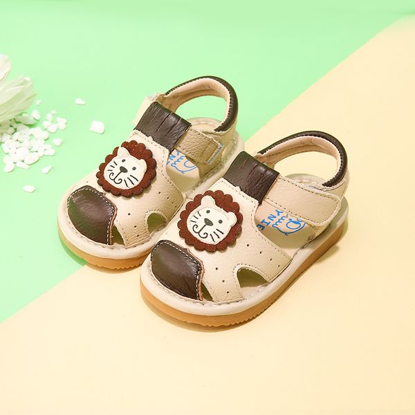 

1-5 years old girls leather soft bottom shoes finn children sandals men and women baby toddler shoes cartoon baotou sandals t200411, Black;red