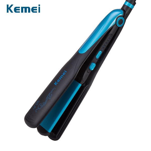 

kemei hair straightener professional 2 in 1 ionic straightening iron & curler styling tool waves curling irons curler women