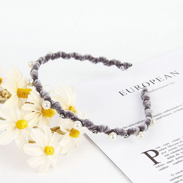 

2.4cm wide темперамент оголовье pearl twist bands braid fancy волос для младенцев прическа лучший волос style eyrok, Black;brown