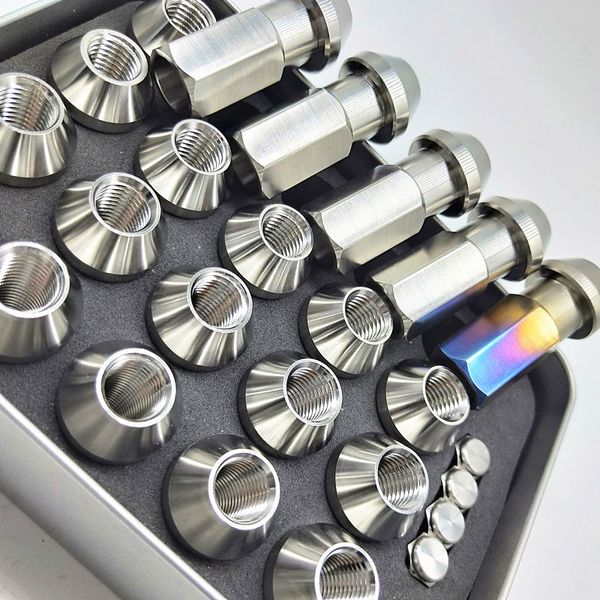 

titanium wheel lug nuts 20 pcs m12x1.25 m12*1.5x48mm titanium alloy wheel lug nuts gr5 tc4 wheel bolt