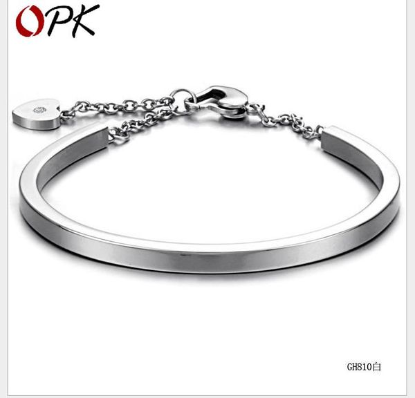 

jewelry jewelry love titanium steel lady bracelet hand ring white, Golden;silver