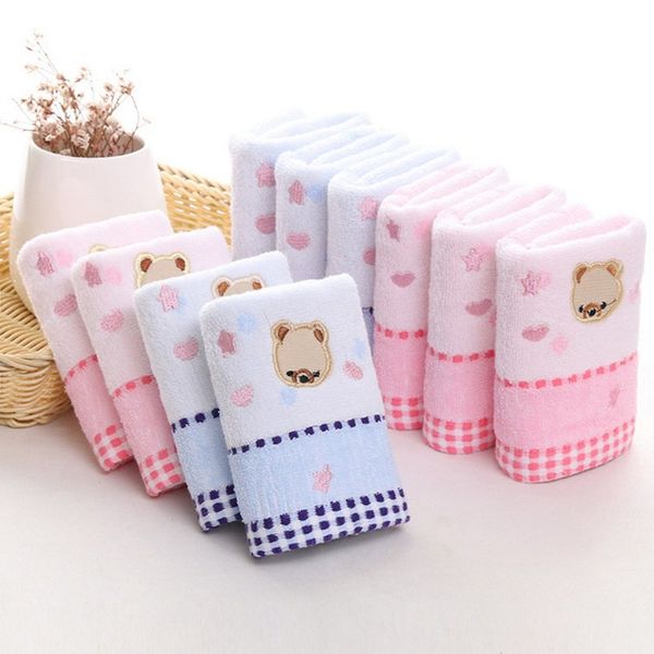 

urijk cute bear jacquard cotton baby children face hand towel comfortable face towels cartoon absorbent bath towel