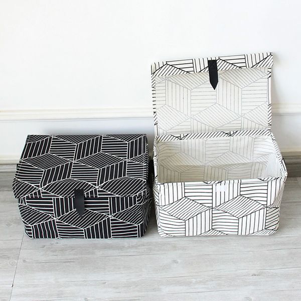 

black white household portable storage box clothes organizer sundries storage box underwear bra packing makeup cosmetic cloth bag