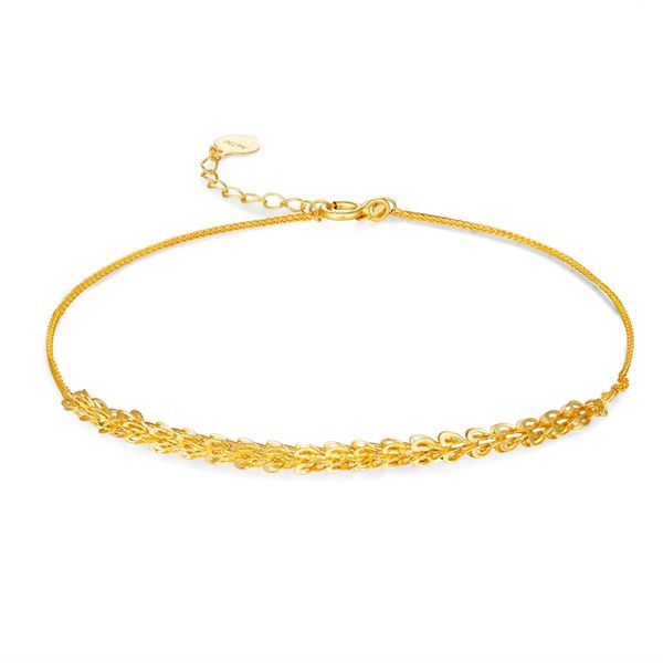 

чистый 18k желтое золото браслет au750 золотой феникс ссылка браслет, Golden;silver