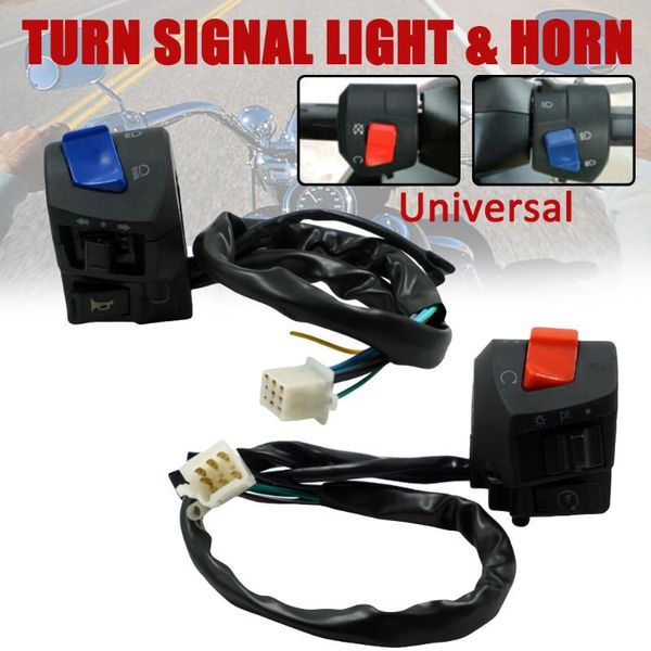 

universal 7/8 22mm motorcycle handlebar horn turn signal light control swtich assembly