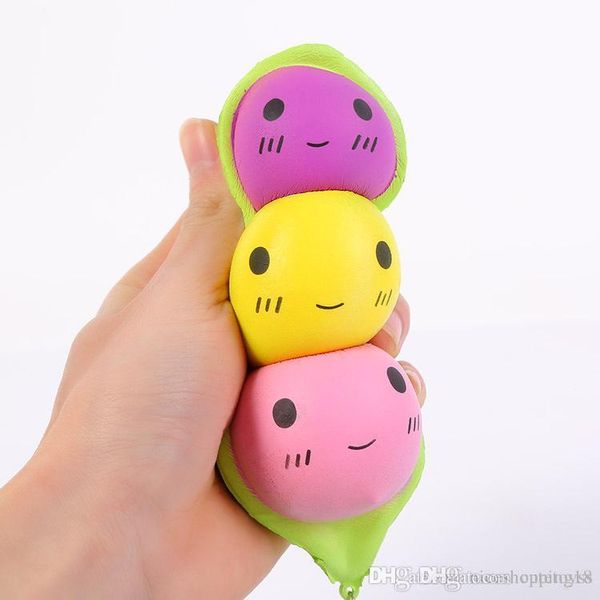 

bravo soft peas squishy toys kawaii slow rising for children adults relieves stress anxiety home decoration toy for kids gift can be keyring