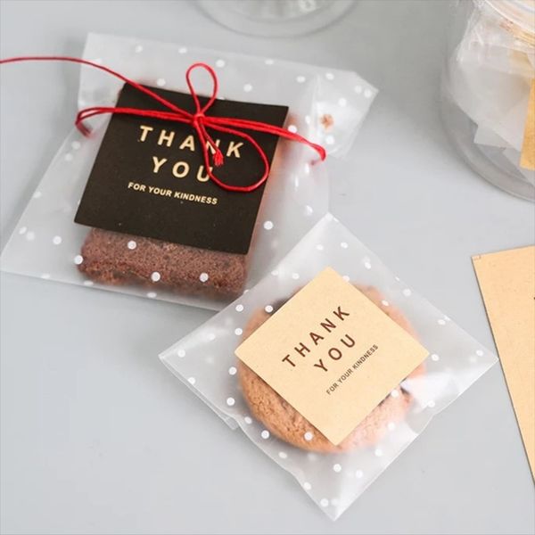 

100 pack transparent plastic candy bag cookie gift bag scrub opp birthday party candy gift box
