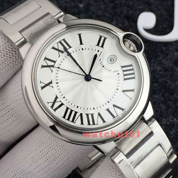 

fashions iced out mens watches men sliver gold car automatic mechanical movement relojes 42mm leather steel strap watch watches wristwatches, Slivery;brown