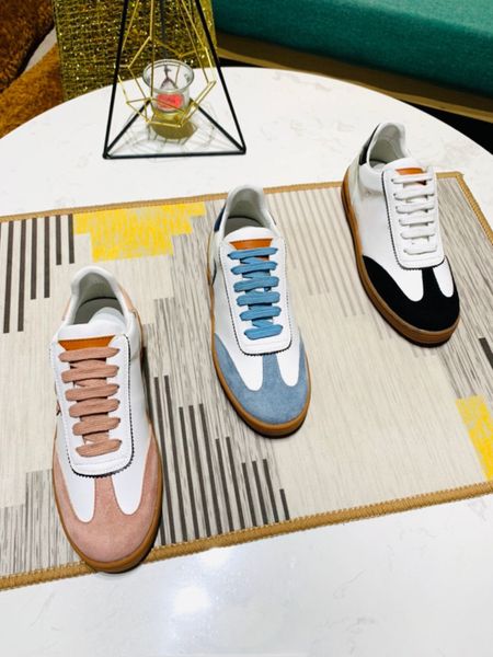 

luxury designer lady's frontrow sneakers with genuine leather fastion trainer shoes classic flat sport shoes, Black