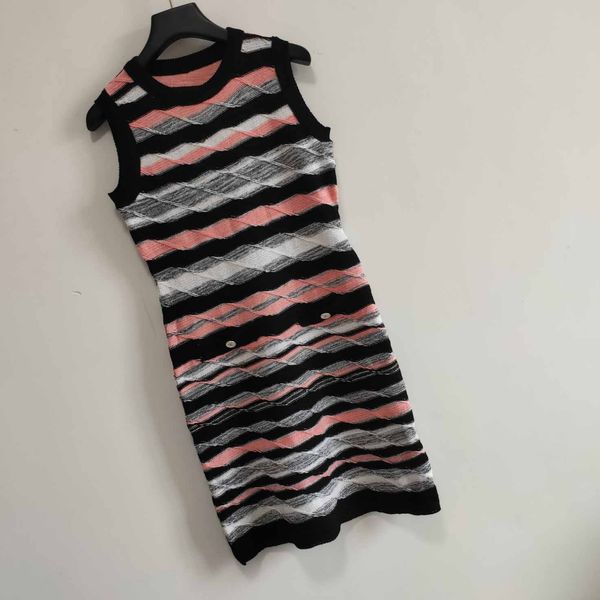 

womens designer dress ladys brand striped print skirts women casual sleeveless dresses fashion luxury style 2020 socialite style sell, Black;gray
