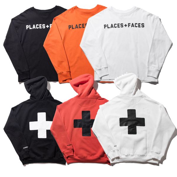 

new clothing places+faces hoodies casual streetwear places faces sweatshirts pullover places+faces hoodies men women, Black