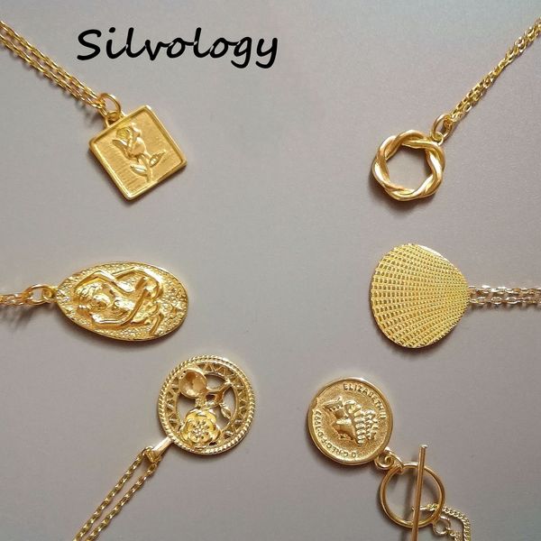 

silvology 925 sterling silver 15 style 925 gold necklace 18k gold series 2019 women's necklace new 925 fine jewelry