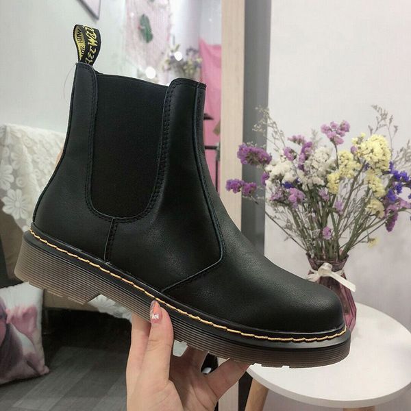 

2019 новый осенне-зимний мартин bootsdr.marians женский одна педаль мотоцикл загрузки любителей сапоги модные кожаные сапоги женская тенденц, Black