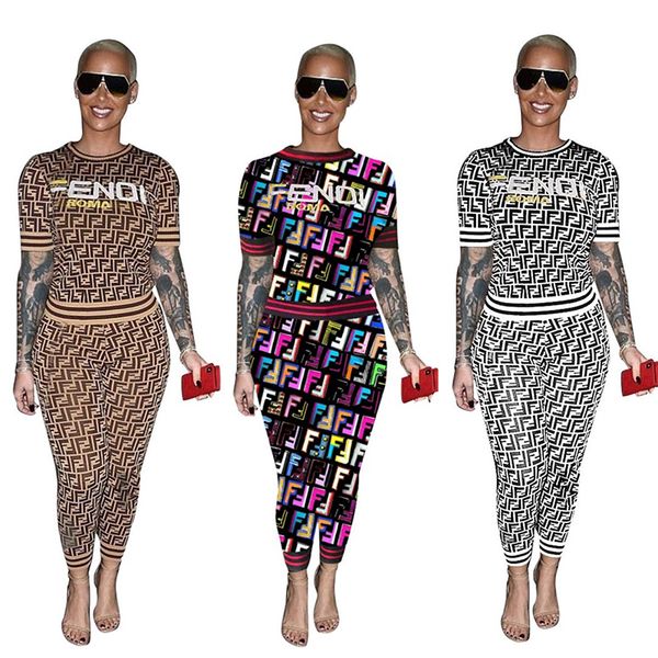 

Ff women track uit ladie ca ual matching outfit ummer hort leeve t hirt tee pant legging fa hion two piece et 3xl c444