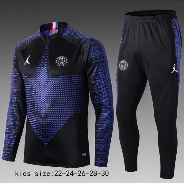 

2019 paris aj jordam kids training suit 19 20 verratti kids survetement mbappe cavani pogba soccer training suit, Black;yellow