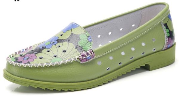 

women's shoes leather non-slip soft bottom women flats casual shoes 1259, Black