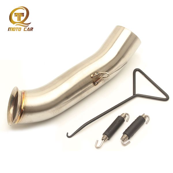 

motorcycle steel mid tube connect adapter pipe escape muffler for duke 390 exhaust 2016 2017 2018 duke 125 250 rc390