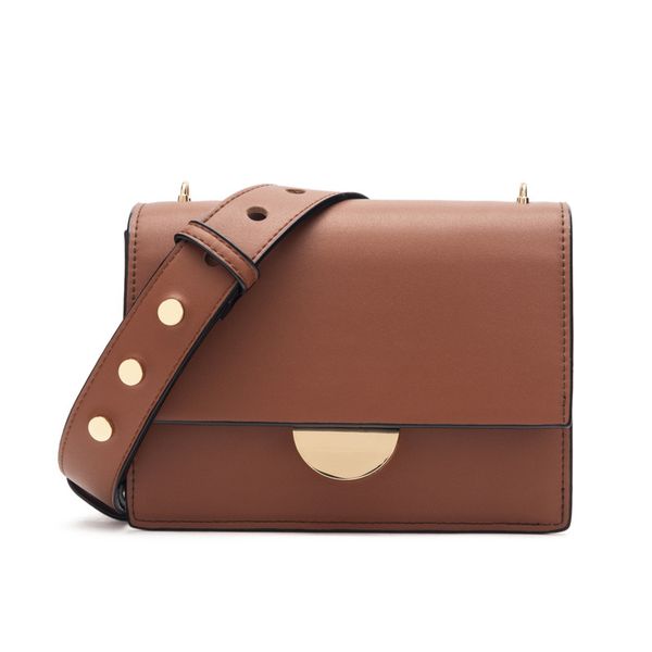 

2020 new ladies shoulder bag pu organ bag casual ladies oblique cross fashion semicircle lock small simple