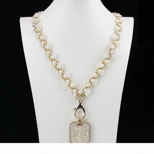 

europe and america fashion women necklace yellow gold plated cz pearl letter necklace for girls women for party wedding, Silver