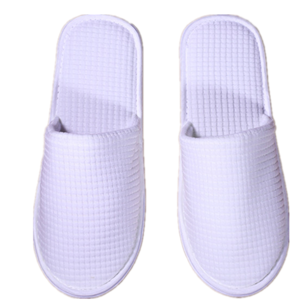 

waffle simple design white color close toe soft personalized high-end l slipper