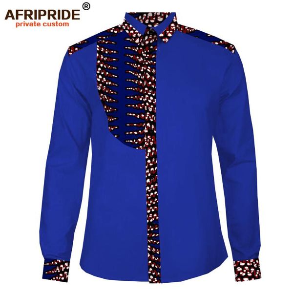 

men's casual shirts spring&autumn african shirt for men afripride tailor made full sleeve single breasted cotton a1812003, White;black