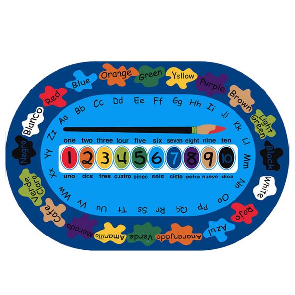 

play mat, kids play area rugs non-slip childrens carpet abc number and color educational learning & game decor living room bedro