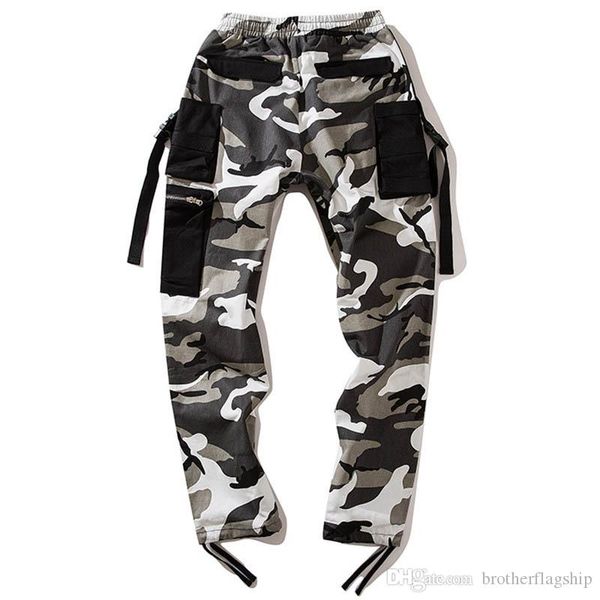

hip hip шаровары камуфляж men cargo pant tactical streetwear pant yellow casual camo брюки карман 2018 anniversary продаж, Black