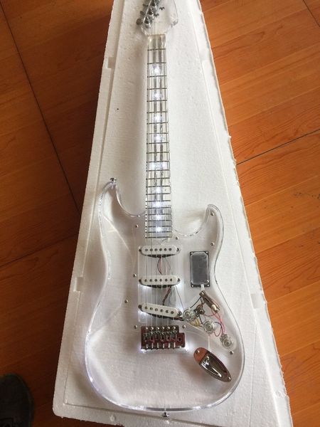 

electric guitar / acrylic led light white guitar, personalized service