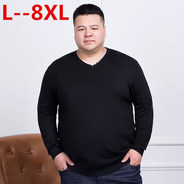 

10xl 8xl 6xl 5xl весна зима новый свитер мужчины slim fit вязаный пуловер мужская мода плюс размер высокое качество бренд свитер, White;black