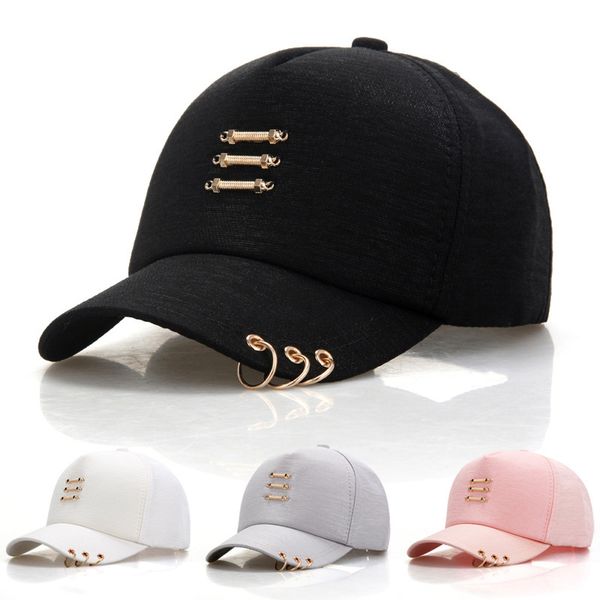 

fashion cap cool women baseball caps metal decor hip baseball caps for teenagers snapback casual summer sun hat, Blue;gray