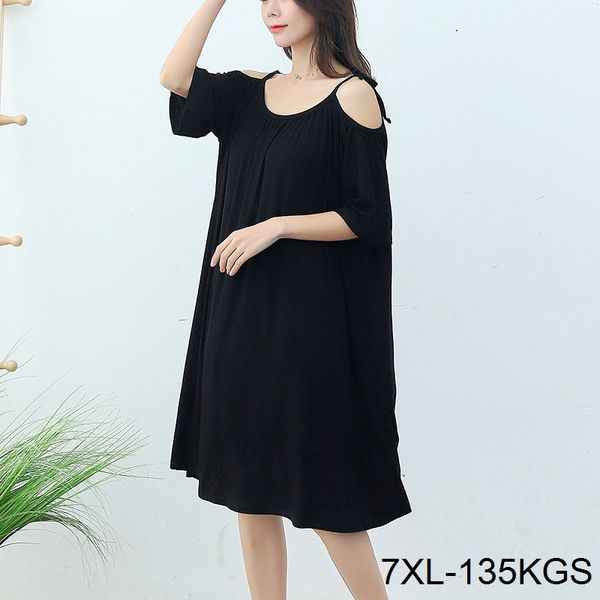 

large size women plus size 7xl womens t shirt short sleeve off shoulder casual loose summer ladies t shirt, Black;gray