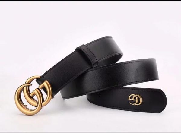 

2019 simple black belt for men and women with retro decoration korean edition cowhide fashion personality web celebrity belt, Black;brown