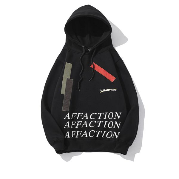 

2019 designer solid colors hoodies mens fashion letter printed hooded sweater new tide brand men women couple hoodies asian size s-2xl, Black