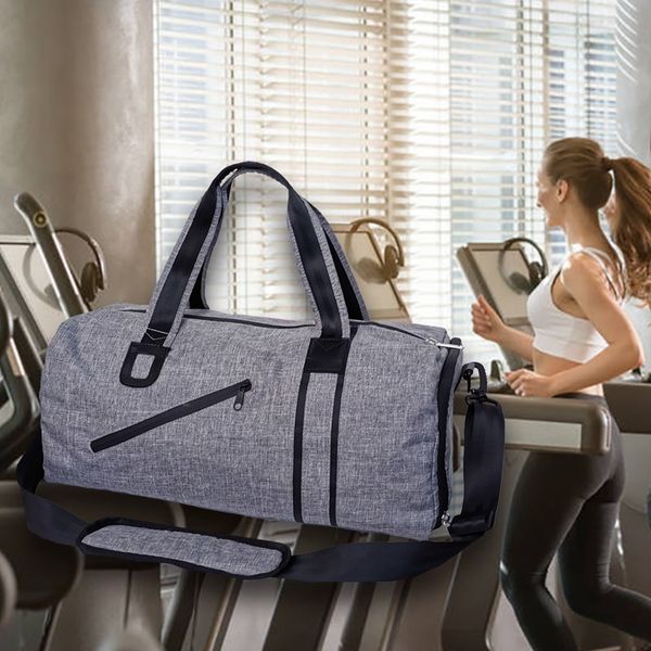 

фитнес спорт вещевой мешок мужской багаж дорожная сумка плечо диагональная портативная тренировочная сумка женский цилиндр йога спортивная с